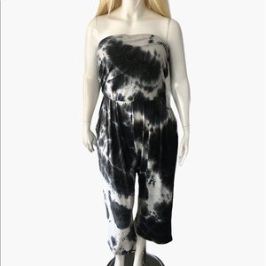 NET PLUS Strapless Tie dyed Jumpsuit RomperPockets